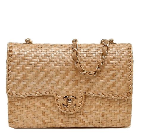 chanel wicker flap bag|Chanel flap bag price.